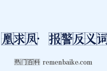 凰求凤·报警反义词是什么意思的图片